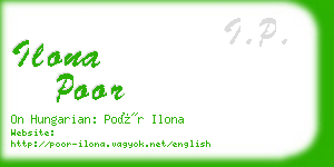 ilona poor business card